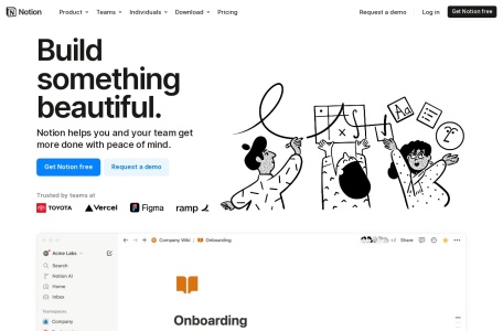 Notion AI,Notion AI官网截图,AI内容创作助手