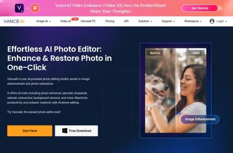 VanceAI Image Resizer网页截图,VanceAI Image Resizer网页快照