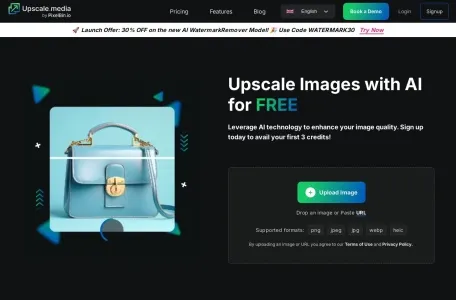 Upscale.media网页截图,Upscale.media网页快照