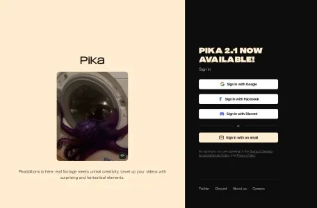 Pika网页截图,Pika网页快照