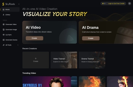 SkyReels网页截图,SkyReels网页快照