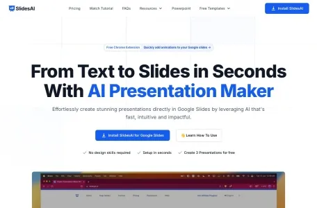 SlidesAI网页截图,SlidesAI网页快照