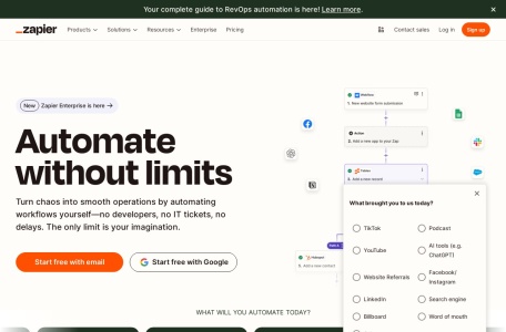 Zapier AI,Zapier AI官网截图,AI自动化集成功能