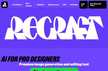 Recraft AI,Recraft AI官网截图,绘画矢量图生成设计工具