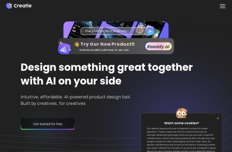 Creatie,Creatie官网截图,UI和UX设计工具