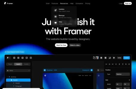 Framer AI网页截图,Framer AI网页快照