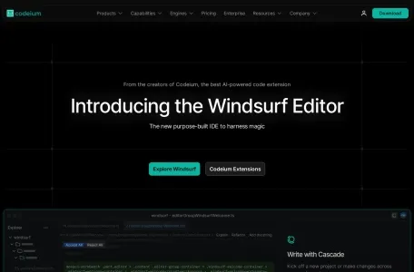 Windsurf网页截图,Windsurf网页快照