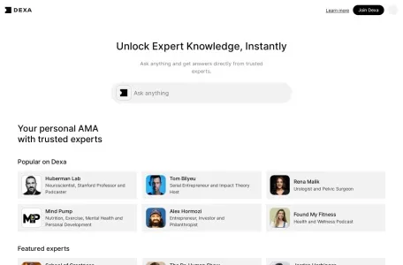 Dexa AI网页截图,Dexa AI网页快照