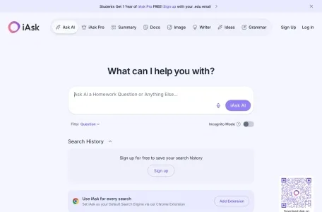 iAsk AI网页截图,iAsk AI网页快照