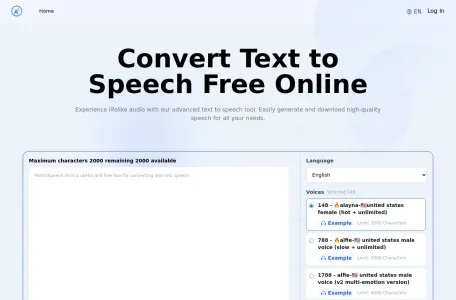 TextToSpeech网页截图,TextToSpeech网页快照