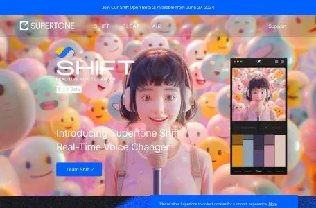 Supertone Shift网页截图,Supertone Shift网页快照