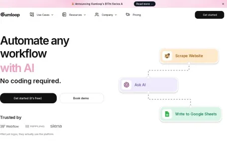 Gumloop网页截图,Gumloop网页快照