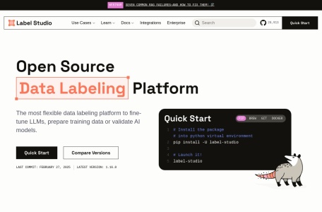 Label Studio网页截图,Label Studio网页快照
