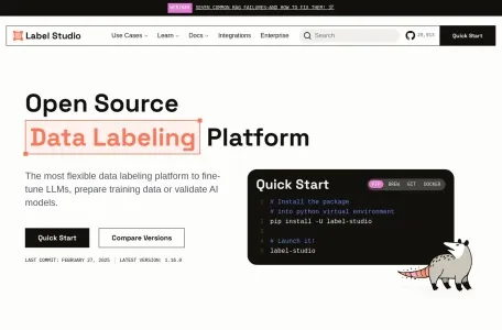 Label Studio网页截图,Label Studio网页快照