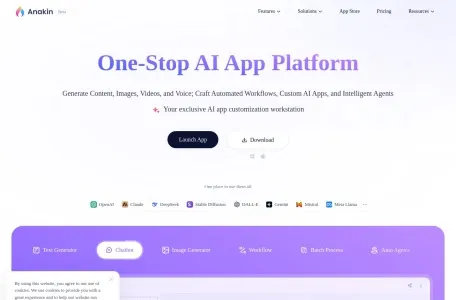Anakin.ai网页截图,Anakin.ai网页快照