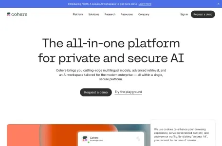 Cohere网页截图,Cohere网页快照