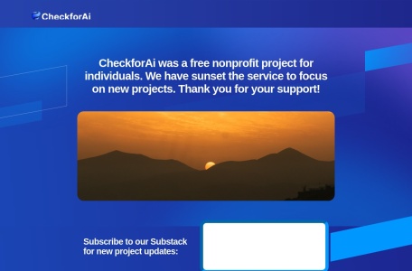 CheckforAI网页截图,CheckforAI网页快照