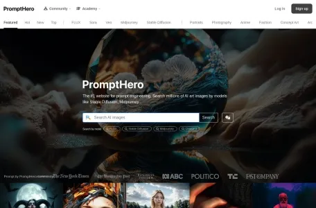 PromptHero网页截图,PromptHero网页快照