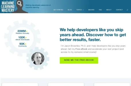 MachineLearningMastery网页截图,MachineLearningMastery网页快照