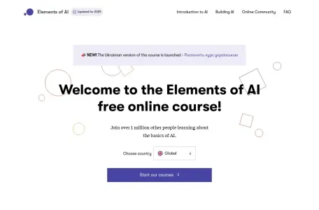 Elements of AI网页截图,Elements of AI网页快照