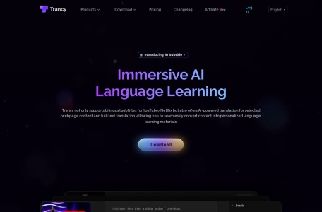 Trancy网页截图,Trancy网页快照