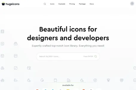 Hugeicons网页截图,Hugeicons网页快照