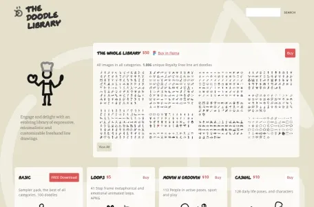 TheDoodleLibrary网页截图,TheDoodleLibrary网页快照