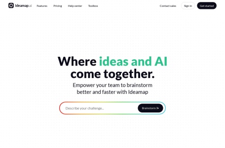 Ideamap Ai,Ideamap Ai官网截图,AI辅助头脑风暴工具