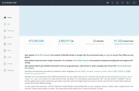Aconvert网页截图,Aconvert网页快照