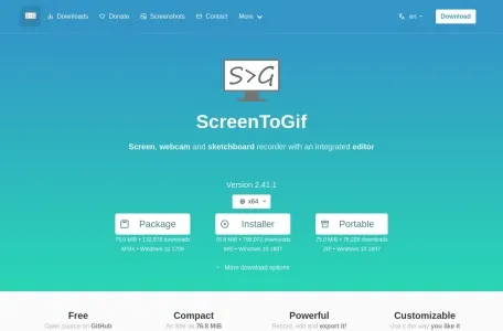ScreenToGif网页截图,ScreenToGif网页快照