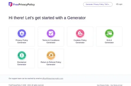 FreePrivacyPolicy网页截图,FreePrivacyPolicy网页快照