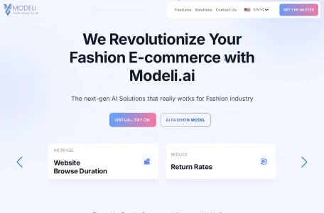 Modeli.ai网页截图,Modeli.ai网页快照