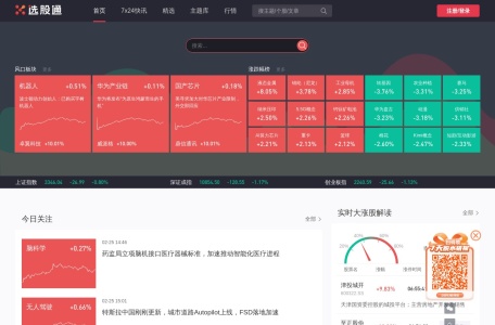 选股通网页截图,选股通网页快照