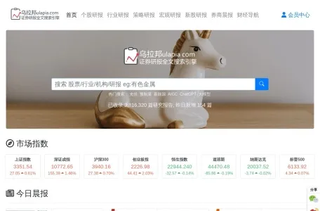 乌拉邦研报网页截图,乌拉邦研报网页快照