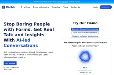DialMe网页截图,DialMe网页快照
