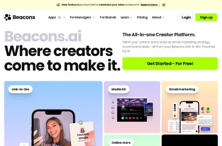Beacons AI网页截图,Beacons AI网页快照