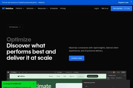 Intellimize网页截图,Intellimize网页快照