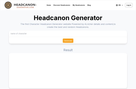 Headcanon Generator网页截图,Headcanon Generator网页快照