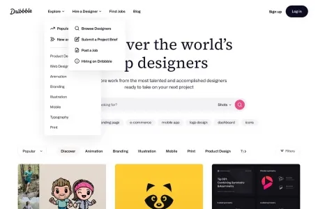 Dribbble网页截图,Dribbble网页快照