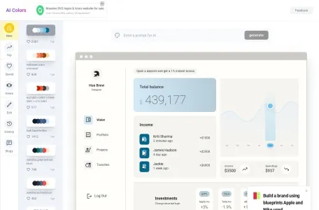 AI配色网页截图,AI配色网页快照