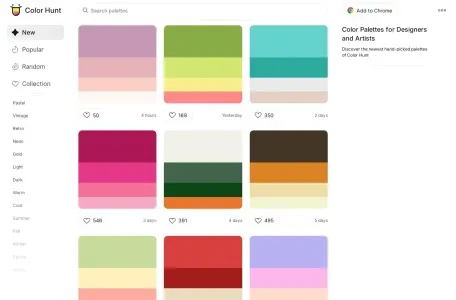 colorhunt网页截图,colorhunt网页快照