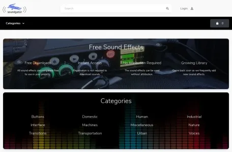 SoundGator 免费无版权音效网站网页截图,SoundGator 免费无版权音效网站网页快照