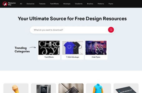 免费海量设计资源 – Resource Boy网页截图,免费海量设计资源 – Resource Boy网页快照