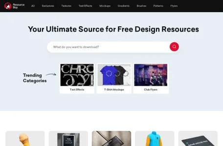 免费海量设计资源 – Resource Boy网页截图,免费海量设计资源 – Resource Boy网页快照