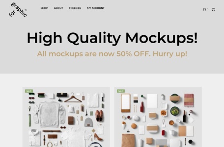For Graphic TM,For Graphic TM官网截图,High Quality PSD Mockups for Graphic Designers.