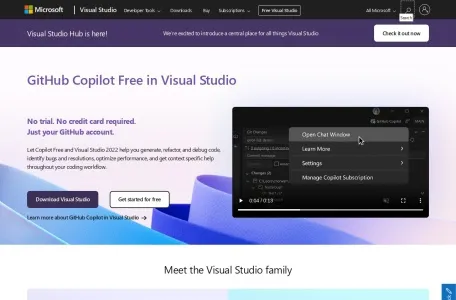 Visual Studio IDE网页截图,Visual Studio IDE网页快照