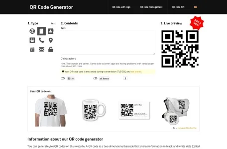 GoQR(国外)网页截图,GoQR(国外)网页快照