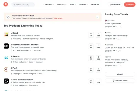Producthunt网页截图,Producthunt网页快照