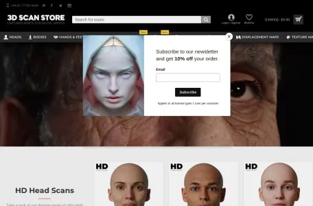 3D ScanStore网页截图,3D ScanStore网页快照