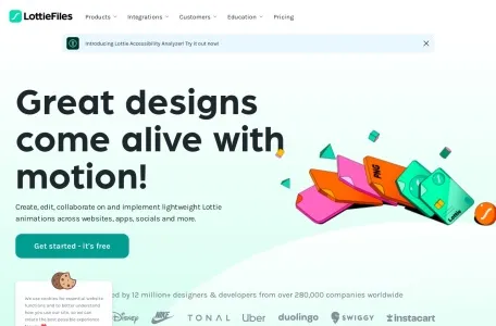 Lottiefiles网页截图,Lottiefiles网页快照